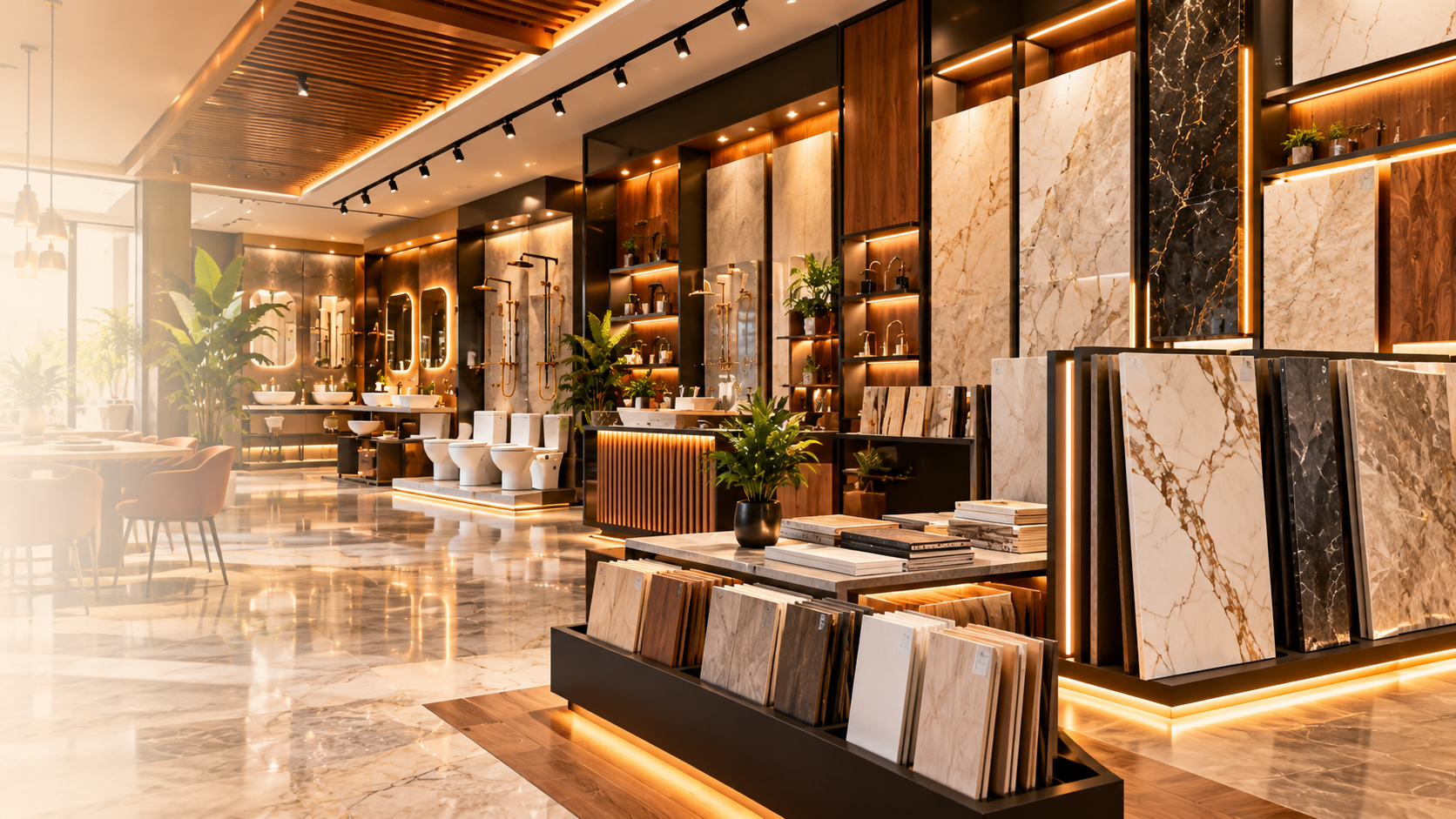 BlazeLine construction and interior materials showroom
